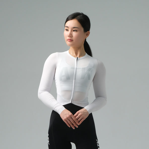 ATK Women's performance long sleeves Jersey - Misty White